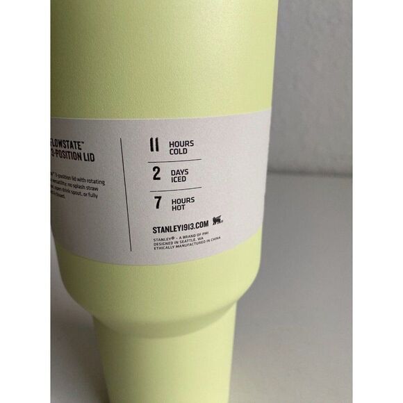 Stanley Adventure Quencher H2.0 Travel Tumbler Straw 40oz Citron LIMITED EDITION - Picture 7 of 11